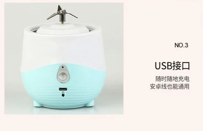 Small white and blue device with USB interface on a light gray background