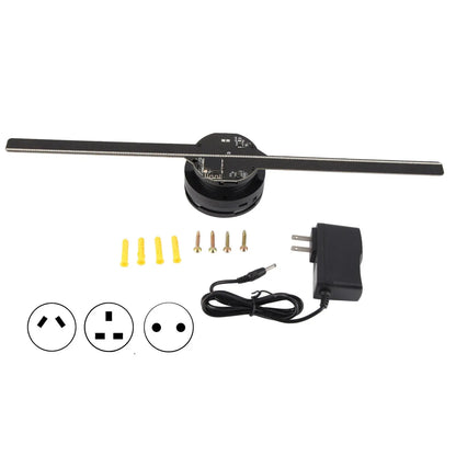 Electrical components including a long black bar, screws, connectors, and a power adapter on a white background.