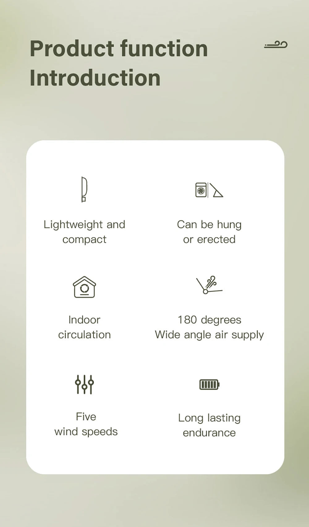 information about what the fan can do